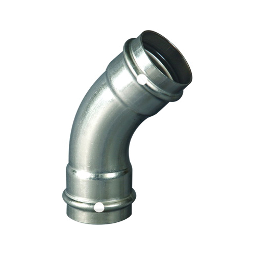 propress 304 stainless steel 45 deg pipe elbow